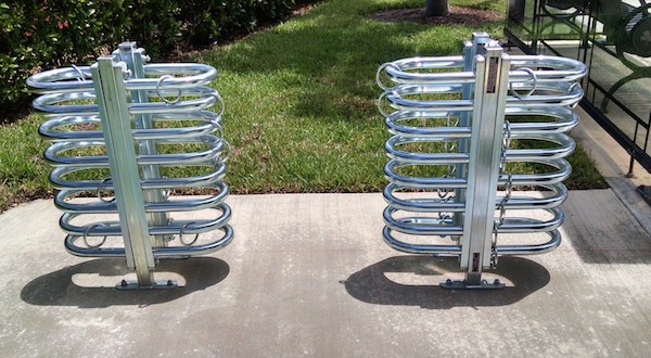 Photo of a skateboard rack at Pelican Community Park.