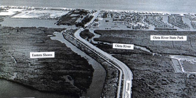 Black and white photo of the Sunny Isles Beach Coastline from the 1950s.