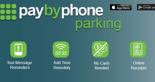 Graphic displaying PaybyPhone parking information..