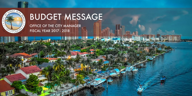 Budget Message for Fiscal Year 2017 - 2018 - Office of the City manager