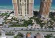 Aerial view of Collins Avenue by Acqualina Resort in Sunny Isles Beach.