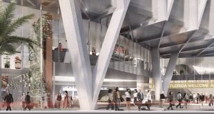 Rendering of a downtown Miami Brightline Station