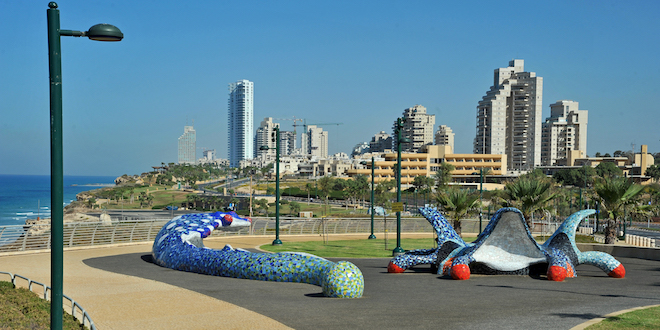 Photo: Beachside playground in Netanya, Israel