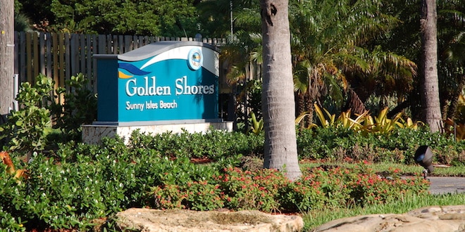Golden Shores Sign