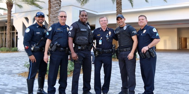 Chief Dwight Snyder and Sunny Isles Beach police officers