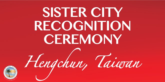 Sister City Recognition Ceremony. Hengchun, Taiwan