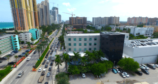 Aerial view of the Sunny Isles Beach Government Center