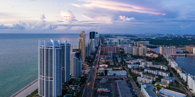 View of Sunny Isles Beach looking south.