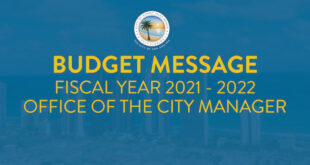 Budget Message Fiscal Year 2021-2022 Office of the City Manager