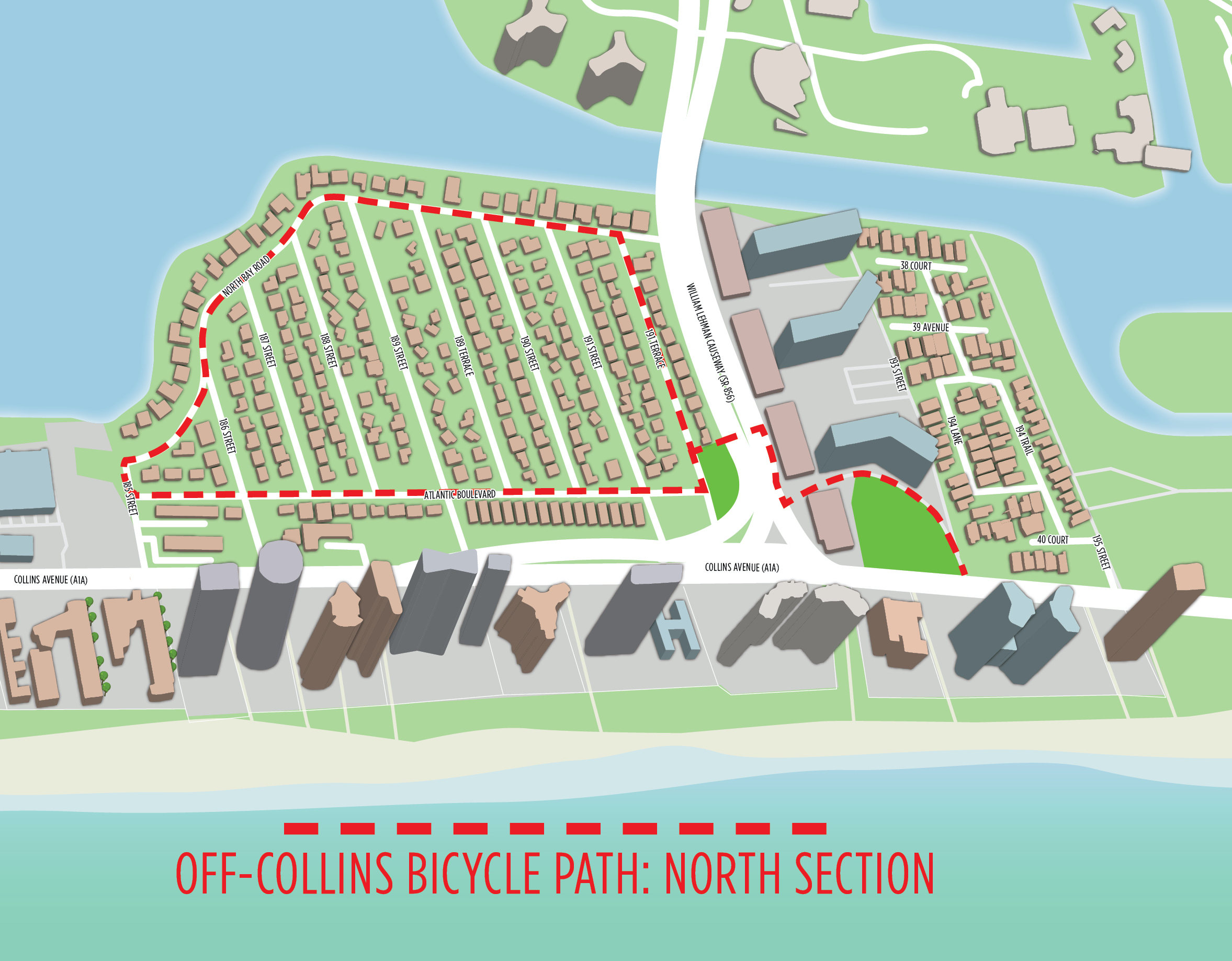 North section of Off-Collins Bike route