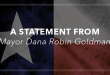 A Statement from Mayor Dana Robin Goldman