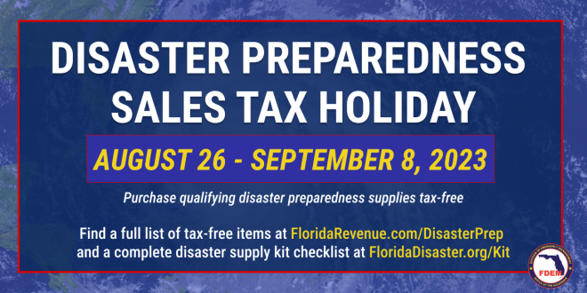 Disaster Preparedness Sales Tax HOliday
