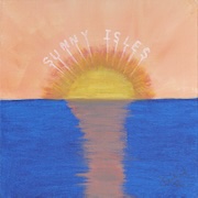 Artwork of water with sunset that says Sunny Isles